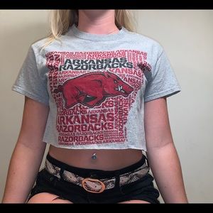 Arkansas Razorbacks cropped T-shirt